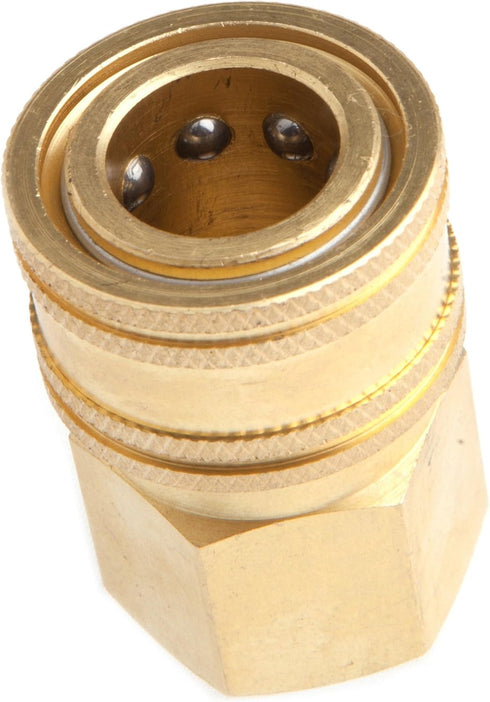 Forney 75129 Pressure Washer Accessories, Quick Coupler Female Socket, 3/8-Inch Female NPT, 4,200 PSI, Brass...