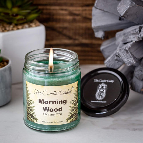 Morning Wood- Christmas Tree & Pine Scented Candle - Funny Holiday Candle for Christmas, New Years - Long Burn Time, Funny Holiday Fragrance, Hand...