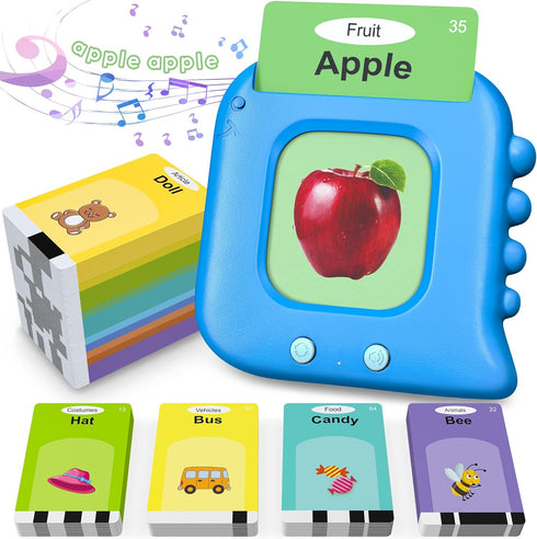 Kids Toddler Talking Flash Cards with 224 Sight Words,Montessori Toys,Speech Therapy,Autism Sensory Toys,Learning Educational Gifts for Age 1 2 3 ...