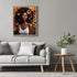 Posterizer 1 pcs-butterflies , flowers African womans decor-Floral & Botanical Art-Afro-American Art Collection-Gift for Moms-Living Room Bedroom ...