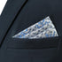 S&W SHLAX&WING Mens Ties Silver Sky Blue Matching Pocket Square Only...