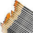 TRITART Paint Brushes for Acrylic Painting - Bulk Paint Brush Set of 25 - Suitable as Acrylic, Watercolour & Oil Brushes - Artist Paintbrushes, 2 ...
