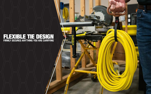 Southwire CLPT04 4-Inch Adjustable Heavy Duty Clamp Tie w/ Rotating Handle; Reusable Zip Down Cable; Brown...