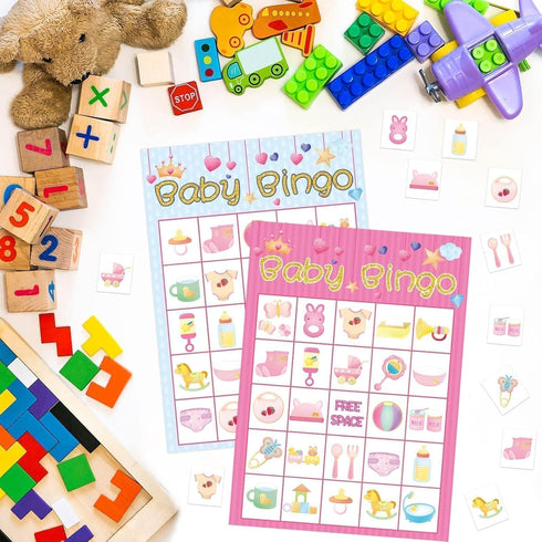 Fancy Land Girl Baby Shower Bingo Game - 24 Guests Party Game Supplies...
