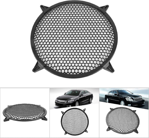 KIMISS SubWoofer Plastic Mesh Cover, Car Audio Cover Speaker Modification Cover,Car Speaker Grill 12 Guard 12inch (12 inch) (12 inch)......