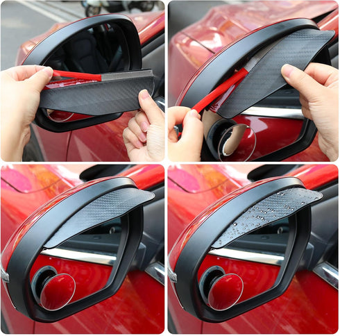 360° Adjustable Blind Spot Mirror, 1 Pair 2'' Side Mirror Blindspot with 2pcs Side Mirror Rain Guard HD Glass Wide Angle Frameless Mirror for Car ...
