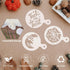 JULBEAR 36 Pieces Reusable Halloween Cake Cookie Stencils Templates Mold Tools for Cookies DIY Holiday Baking Painting Dessert Craft Coffee Decora...