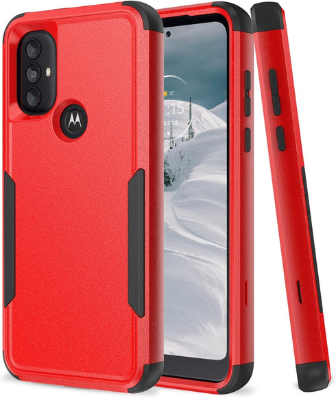 TJS for Motorola Moto G Pure 2021/Moto G Power 2022 Case, with Tempered Glass Screen Protector, Heavy Duty Rugged Shockproof Full Body Anti Scratc...