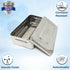 Stainless Steel Medical Dental Sterilizer Instrument Box, Organizer Storage Tray with Lid - 7L x 3W x 1.25H (Plain)...