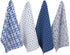 DII Tunisia Blue Market Tabletop and Kitchen Collection, Dishtowel Set, 18x28, Blue Market, Set of 4...