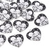 KitBeads 20pcs Heart Shaped Skull Charms Couple Kissing Skeleton Charms Star Moon Dark Night Celestial Black Heart Charms for Jewelry Making Bulk...