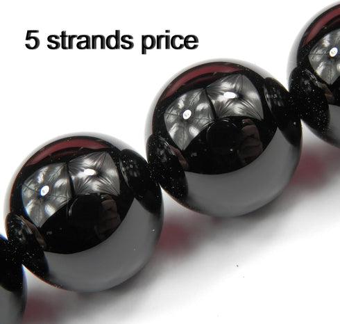 Gemstone Beads for Jewelry Making, Sold per Bag 5 Strands Inside, Onyx 8mm...