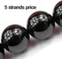 Gemstone Beads for Jewelry Making, Sold per Bag 5 Strands Inside, Onyx 8mm...
