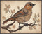Posterizer 1 pcs- Brown bird on a tree with rustic background-Art for Animal Lovers-Floral Botanical Art- Gift for Men Women-Decor for Bedroom, Of...