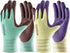 COOLJOB 2 Pairs Breathable Gardening Gloves for Women Medium, Stretch Soft Modal Base with Non-slip Rubber Coating, Palm Dipped Grip Work Gloves f...
