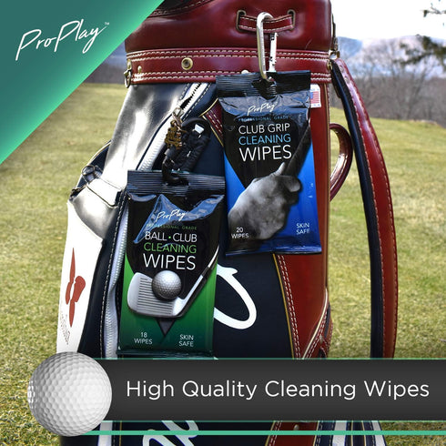Ball & Club Cleaning Wipes | Powerful Cleaner Removes Dirt, Grass, and Sand | Convenient, Resealable Pack - Unscented 3 Pack...