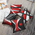 Emvency Set of 4 Throw Pillow Covers Modern Abstract Red Stripes Gray Black White Acrylic Bold Grey Decorative Pillow Cases Home Decor Square 22x2...