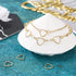 FASHEWELRY 5Pcs Brass Heart Connectors Charms 14K Gold Filled Heart Linking Rings Golden Heart Open Bezels for Permanent Jewelry Bracelet Necklace...