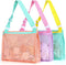 Tagitary Beach Toy Mesh Beach Bag Kids Shell Collecting Bag Beach Sand Toy Shells Beach Toys Swimming Accessories for Boys and Girls(Only Bags,A S...