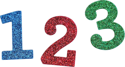QQ&U Black Glitter Alphabet Letter Stickers 3 Sheets...