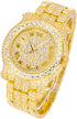 Techno Pave Mens 45mm Iced Diamond Roman Dial Watch...