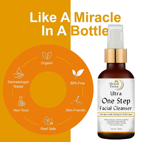 Ultra One Step Facial Cleanser Gentle Hydrating All Skin Types Oil-FreeSoap-Free Moisturizing Formula Unscented and Non-Foaming Skincare Solution ...