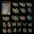 Holographic Glitter Flower Stickers (100 Pieces), Large Transparent Waterproof Stickers, Decorative Plant Stickers for Scrapbooking, Bullet Journa...