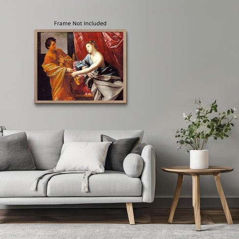 Posterizer 1 pcs-Joseph and Potiphar's Wife c. 1630 painting poster-Religious Posters-Gifts for Christians -Decor for Church, Sunday School Classr...