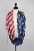 American Flag summer infinity scarf 4th of July USA...