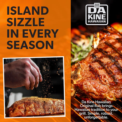 Da Kine Hawaiian Premium BBQ Dry Rub Seasoning - Authentic BBQ Seasoning Blend, Perfect Gourmet Rub Spices for Smoking, Grilling & Cooking - Glute...