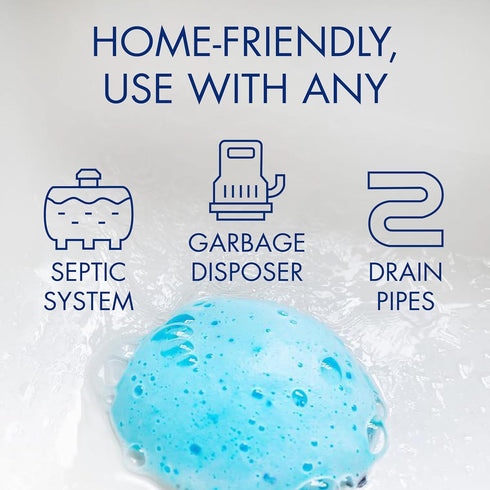Glisten Garbage Disposer Foaming Cleaner, Lemon Scent, 2-Pack (8 Uses)...
