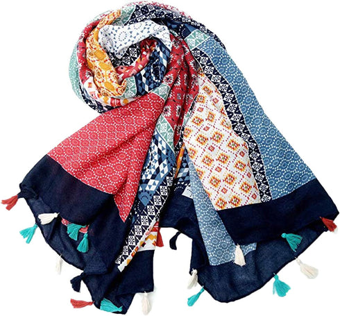 Ahyuan Scarves for Women Large Lightweight Floral Flower Spring Scarf Fashion Wrap Shawls Oversized Shawl Cape...