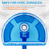 BlueStars Half Moon Transparent Pool Vacuum Head with Bristle - for Vacuum Hose 1-1/4 or 1-1/2’’ - for Inground & Above Ground Pools & Spas - Floo...