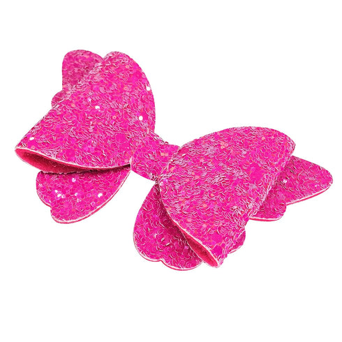 Yazon Baby Girls Glitter Bows Clips Sparkly Butterfly Bows Hair Clips for Toddler Kids Teens 8pcs...