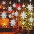 Christmas Party Decorations,18Pcs Holiday 3D Glittery Large Snowflake Hanging Garland Flags-Christmas Winter Holiday New Year Party Home Decoratio...