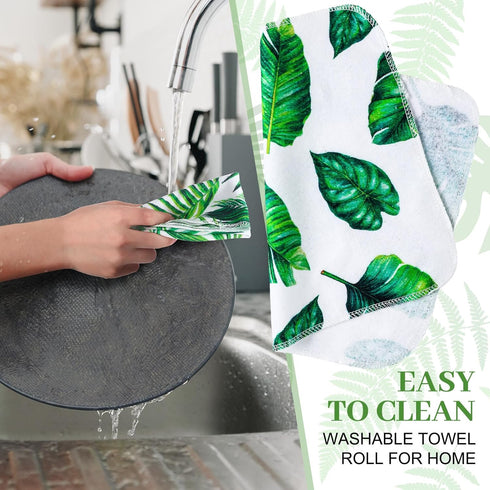 36 Pack Reusable Paper Towels Washable Paperless Towels Rolls Reusable Toilet Bidet Towels Bulk Flannel Cotton Cloth Towels Wipes Bathroom Napkins...