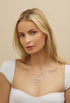 Barzel Rose Gold & White Gold Plated Created Opal Cross Chain With Pendant...