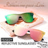 FEISEDY Sunglasses, Rimless Mirrored Sun Glasses with Reflective One-Piece Lens, B4114...