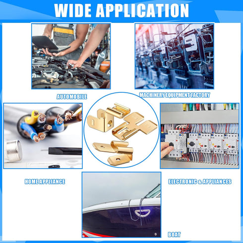 36 Pieces of Electrical Spade Connectors Including 12 Pcs Piggyback Spade Connectors, 12 Pcs Double Spade Connector and Chair Terminal Quick Disco...