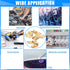 36 Pieces of Electrical Spade Connectors Including 12 Pcs Piggyback Spade Connectors, 12 Pcs Double Spade Connector and Chair Terminal Quick Disco...