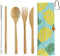 Totally Bamboo Take Along Reusable Bamboo Utensil Set with Straw, Dishwasher Safe, Pineapple Design...