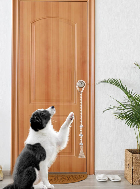 Dog Doorbells, Dog Doorbells for Potty Training, Adjustable Hanging Door Bell with 9 Bells Dog Bells to Go Outside for Small Medium Large Dogs (Na...