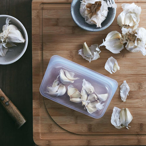 Stasher Premium Silicone Reusable Food Storage Snack Bag, Citrus | Microwave, Sous Vide, Dishwasher, Oven and Freezer Safe | BPA Free, Leak-free, ...