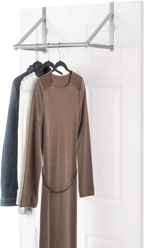 Whitmor Silver Door Closet Rod Metal Epoxy, 1.55 lbs, 10"D x 10"W x 18"H, Iron/Steel...