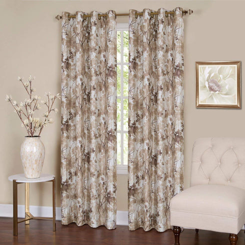 ACHIM Lined Blackout Grommet Window Curtain Panels - 50 Inch Width, 63 Inch Length - Tranquil (Tan) - Blackout Soft Polyester Drapes & Dressing fo...