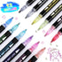 Doodle Markers,12 Colors Outline Metallic Markers Double Line Pens, Paint Permanent Marker Pens for Art, Drawing, Thank You Cards, Greeting Cards,...