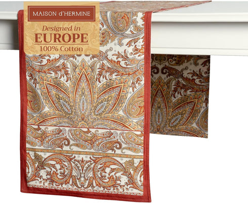 Maison d' Hermine Table Runner 100% Cotton Double Layer Table Runners 72 inches Long Decorative for Home Kitchen Dining Party Baby Shower Wedding ...