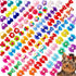 100pcs Dog Hair Bows, Bulk Cute Puppy Pet Small Dog Hair Bows with Rubber Bands, Mix Handmade Flower Puff Ball Rhinestone Pearls Dog Bows, Yorkie ...