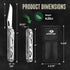 Mossy Oak 12-in-1 Multitool Pocket Knife with Pouch, Stainless Steel Multitool Knife with Clip, Survival Tools with Scissors, Bottle Opener, Wire ...