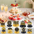 10Pcs Happy Retirement Decorations Table Honeycomb Centerpieces Party Supplies, Black Gold Retirement Adventure Awaits Table Centerpieces for Wome...